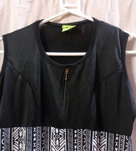 Boho Chic Denim &amp; Print Dress/Top