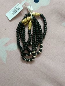 Elegant Black Beaded Bracelet Set