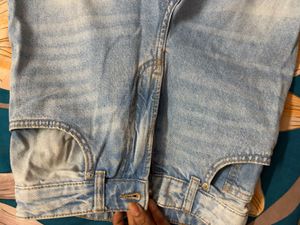 h&amp;m Light Wash Wide Leg Jeans