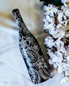 Hand-Painted Decorative Bottle Vase