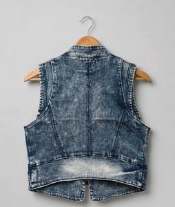 Vintage Retro Acid-Wash Denim Jacket