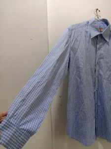 Men's Blue Checkered Shirt