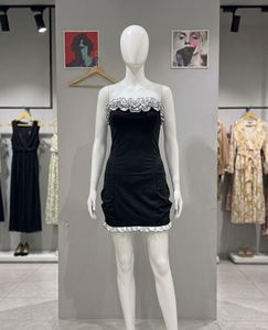 PINTEREST RARE Chic Black Ruffled Mini Dress