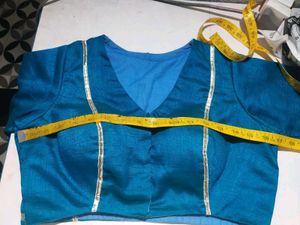 Beautiful Teal Saree with Embellished Border
