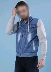 Men's Denim Jacket with Hoodie small size