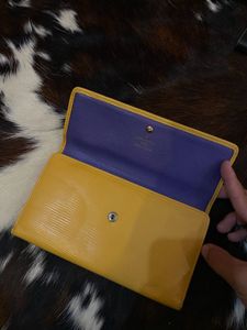 Designer Yellow Leather Wallet
