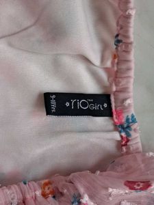 Pink Floral Sheer Puff Sleeve Top