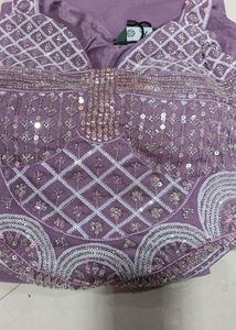 Lavender Lehenga Choli with Cape