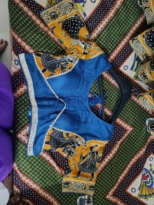 Blue &amp; Yellow Lehenga Choli Navratri outfi