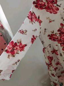 Elegant White Floral Cotton Dress