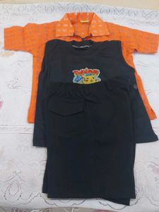 T Shirt Shorts And Jacket Set for 4 years Kid