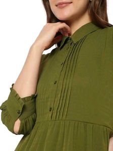 Stylish Olive Green Midi Dress