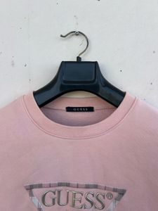 Guess Pink Logo Sweatshirt