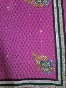 Beautiful Pink Embroidered Saree