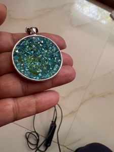 Sparkling Blue Pendant Necklace