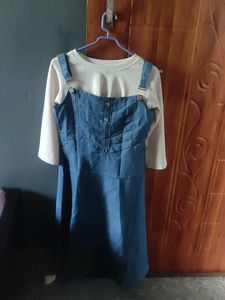 👗 Classic Denim Layered Midi Dress