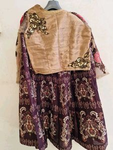 Elegant Patterned Ethnic Skirt And Blouse