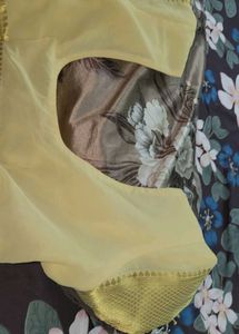 Elegant Yellow Saree with Intricate Motifs