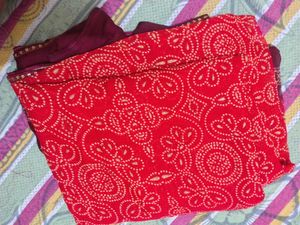 Beautiful Red &amp; Maroon Saree