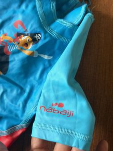 Baby Blue &amp; Red Pirate Swimsuit for gils or boy
