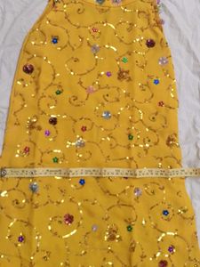 Stunning Yellow Embellished One Piece Gown