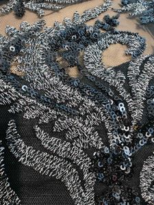 Elegant Black Lace Embellished Gown
