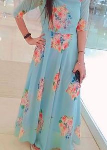 Beautiful Floral Print Gown