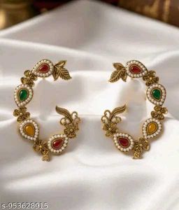 Designer Ethnic Hoop Earrings