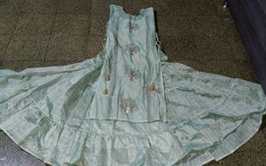 "Mint Green Tree Print Gown"