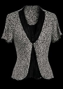 Chic Black & White Dotted Top