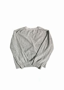 Grey Knit Button Cardigan