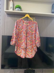 Vibrant Geometric Print Kurta