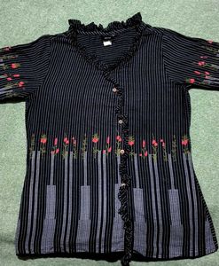 Striped Floral Top by DEVYAS