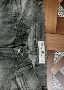 Gray Denim Shorts