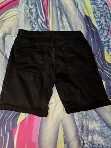 Men's Black Denim Shorts