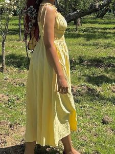 Yellow Sundress with Tie Straps