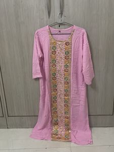 Pink Embellished Kurta