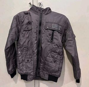 Stylish Grey Bomber Jacket