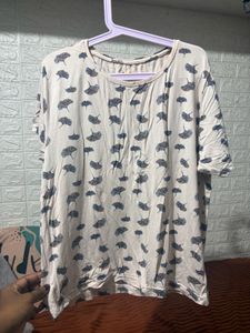 Cute Ginkgo Leaf Print T-Shirt