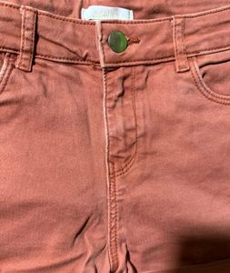 H&amp;M Brown Fringed Shorts
