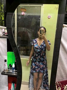 Floral Print High-Low Dress