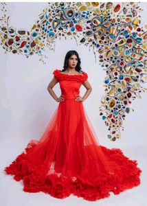 Stunning Red Tulle Gown