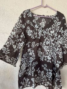 Bohemian Floral Print Tunic Top