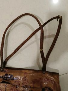 Vintage Shantiniketan Leather Tote Bag