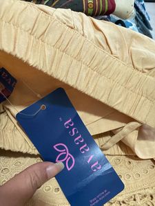 Peach Palazzo Pants with Lace Detail