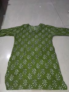 Green short kurti
