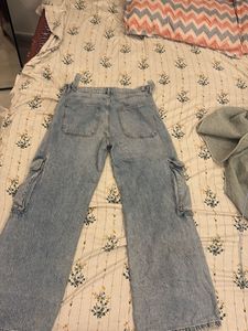 Light Wash Cargo Jeans