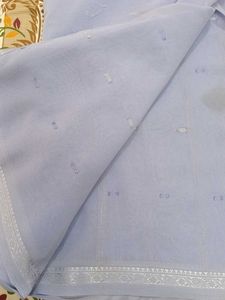 Light Purple Saree with Paisley Border