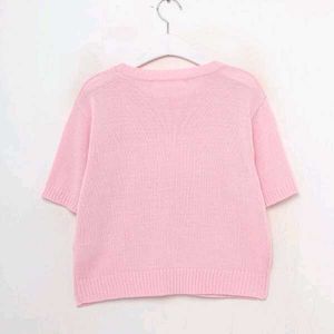 Pink 'Butter' Knit sweater cum top