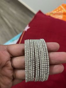 Sparkling Rhinestone Bangle Set